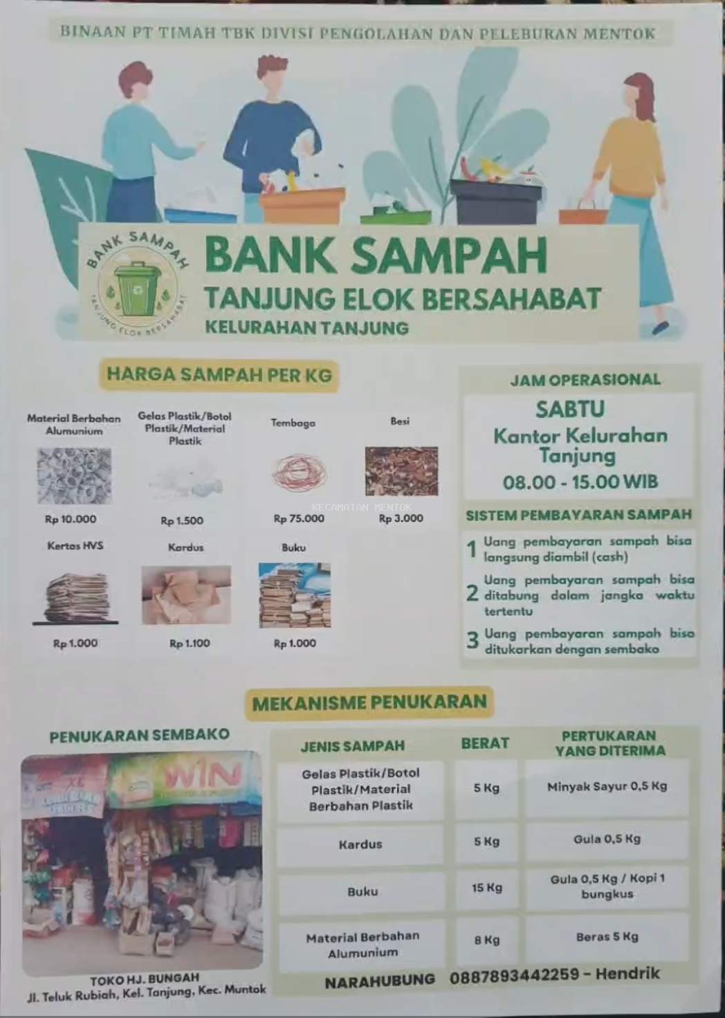 BANK SAMPAH Tanjung Elok Bersahabat Kelurahan Tanjung