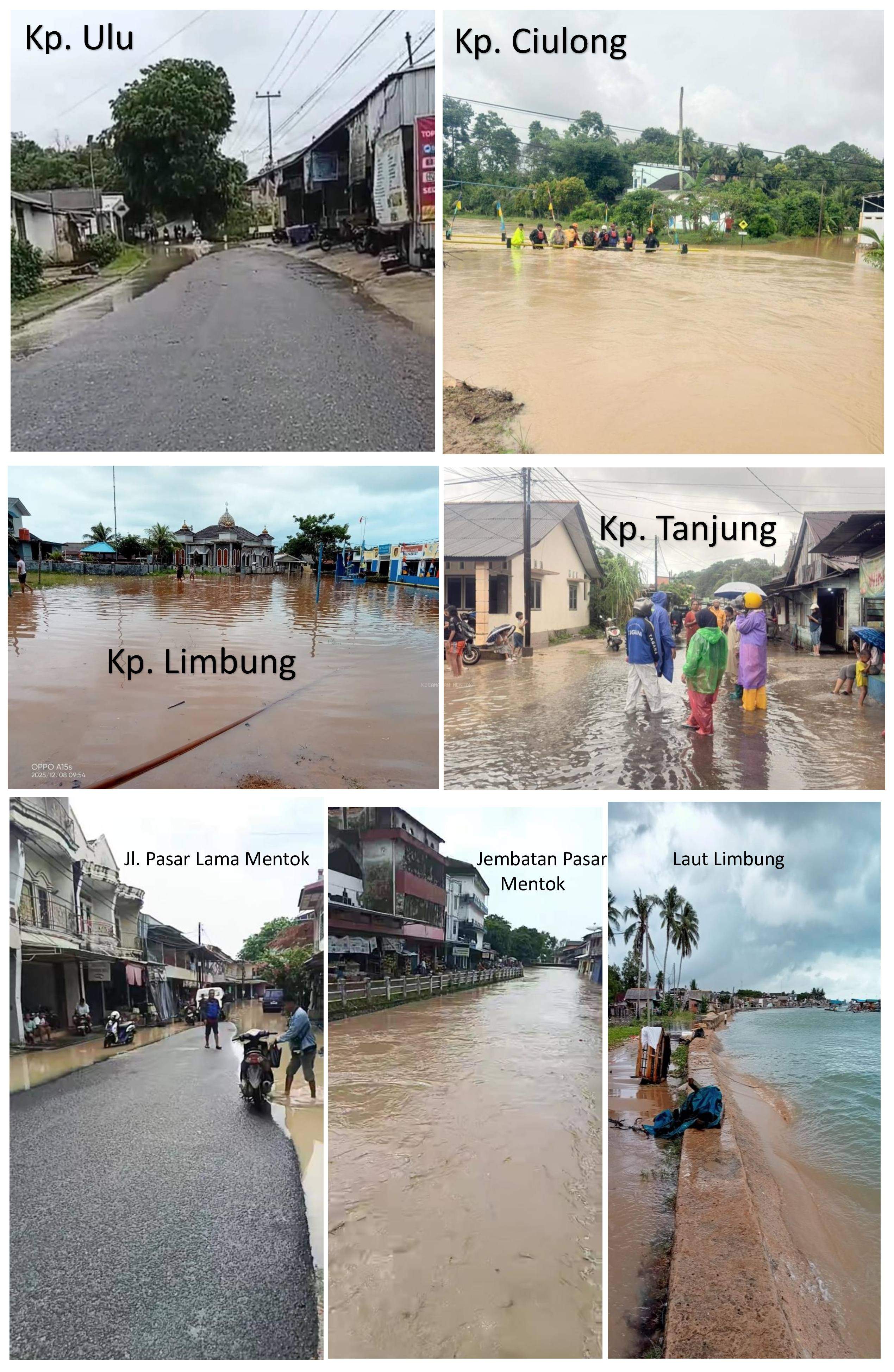 Banjir di Kota Mentok Bangka Barat